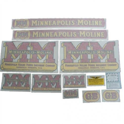 102731 | Minneapolis Moline Decal Set | GB Wide Fenders | Vinyl | Minneapolis Moline GB |
