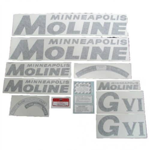 Decal Set GVI Black Vinyl fits Minneapolis Moline GVI Decal Set GVI Black Vinyl fits Minneapolis Moline GVI