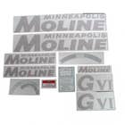 102742 | Minneapolis Moline Decal Set | GVI | Red | Vinyl | Minneapolis Moline GVI |