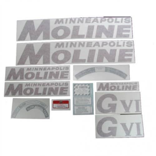 Decal Set GVI Red Vinyl fits Minneapolis Moline GVI Decal Set GVI Red Vinyl fits Minneapolis Moline GVI