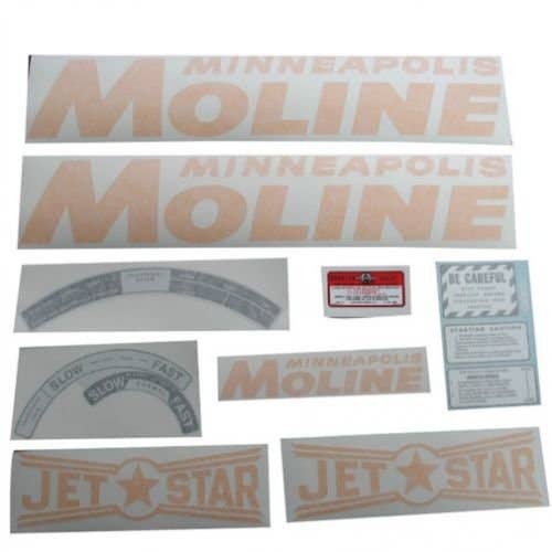 102744 | Minneapolis Moline Decal Set | Jet Star | Gold | Vinyl | Minneapolis Moline Jet Star |