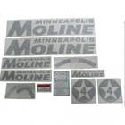 102741 | Minneapolis Moline Decal Set | Super 4 Star | Black | Vinyl | Minneapolis Moline Super 4 Star |