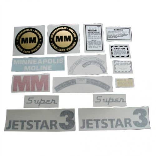 Decal Set Super Jet Star 3 Vinyl fits Minneapolis Moline Jet Star 3 Super 