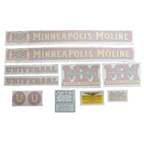 102722 | Minneapolis Moline Decal Set U | Vinyl | Minneapolis Moline U |