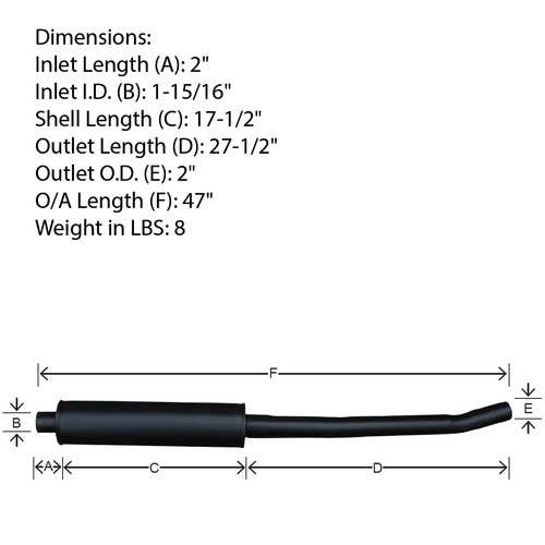 120177 | Muffler - Black | Case IH 395 495 595 695 895 3220 3230 4210 4230 |  | 401489R3