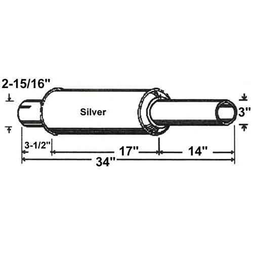 100811 | Muffler - Gray | International | Farmall | IH 706 806 |  | 384345R91 | 384345R1