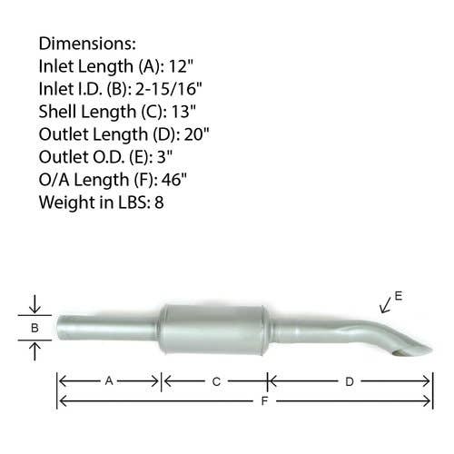 120195 | Muffler | International | Farmall | IH 815 915 |  | 546129R1