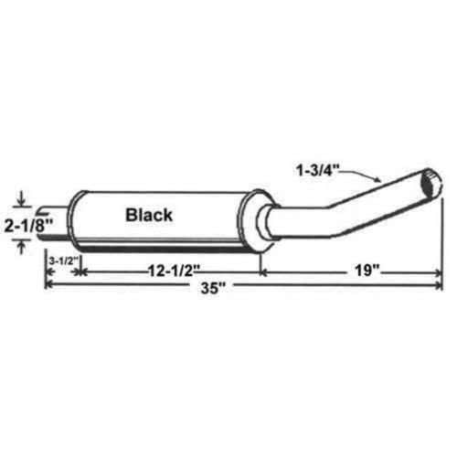 Muffler fits John Deere 2010 AT14167 DR-18 Muffler fits John Deere 2010 AT14167 DR-18