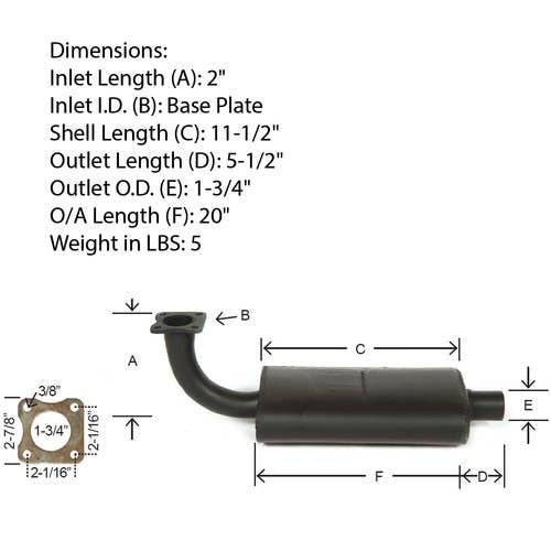 114842 | Muffler | John Deere 650 650 750 750 |  | CH15910