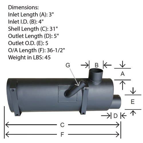 124277 | Muffler | Versatile 836 846 856 876 |  | V108093