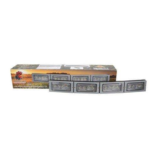Red Rooster® LED Hood Headlight Conversion Kit - Flood Beam 4 Lights - 80W fits John Deere 4555 4560 4650 4755 4760 4850 4955 4960 R98629 RE306510 Red Rooster® LED Hood Headlight Conversion Kit - Flood Beam 4 Lights - 80W fits John Deere 4555 4560 4650 4755 4760 4850 4955 4960 R98629 RE306510