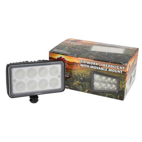 Red Rooster® LED Work / Headlight with Movable Mount fits John Deere 7210 7410 7510 7600 7610 7700 7710 7800 7810 8100 8200 8210 8300 8400 RE154908