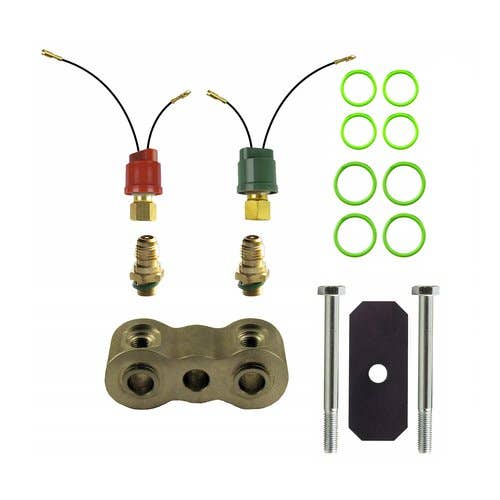 176868 | Dual High and Low Pressure Switch Kit with 3/4" Spacer | John Deere C670 CTS CTSII T550 T560 T660 W540 W550 W650 W660 3055 3255 4030 4040 4050 4055 4230 4240 4250 4255 4430 4440 4450 4455 4555 4560 4630 4640 4650 4755 4760 |  | RE24307 | RE24308
