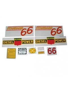 102874 | Oliver 66 Standard Decal Set | Diesel | Red | Mylar | Oliver 66 |