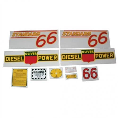 66 Standard Decal Set Diesel Red Mylar fits Oliver 66 66 Standard Decal Set Diesel Red Mylar fits Oliver 66