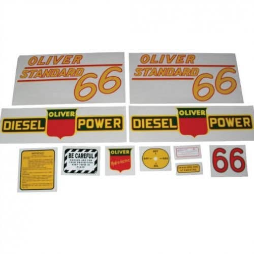 66 Standard Decal Set Diesel Yellow Mylar fits Oliver 66 66 Standard Decal Set Diesel Yellow Mylar fits Oliver 66
