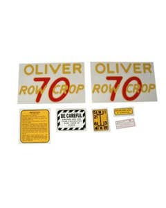 102861 | Oliver 70 Row Crop Decal Set | Mylar | Oliver 70 |