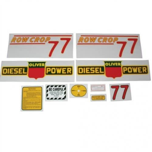 102878 | Oliver 77 Row Crop Decal Set | Diesel | Red | Mylar | Oliver 77 |