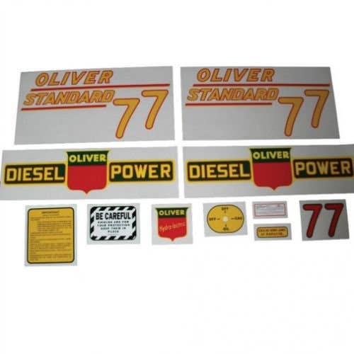 102881 | Oliver 77 Standard Decal Set | Diesel | Yellow | Mylar | Oliver 77 |