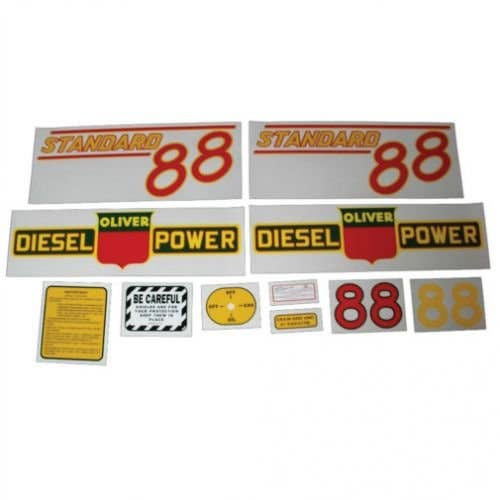 102890 | Oliver 88 Standard Decal Set | Diesel | Red | Mylar | Oliver 88 |