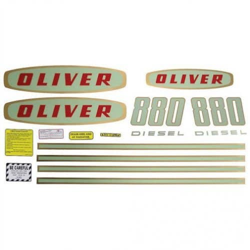 Decal Set 880 Early Diesel Mylar fits Oliver 880 Decal Set 880 Early Diesel Mylar fits Oliver 880