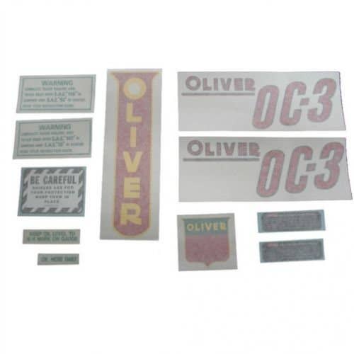 102934 | Oliver Decal Set |  OC-3 | Red | Vinyl | Oliver OC3 OC3 |