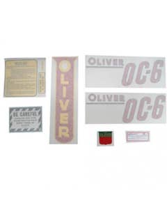102936 | Oliver Decal Set | OC-6 | Red | Vinyl | Oliver OC6 OC6 |