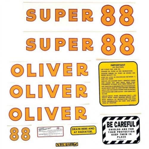 Decal Set Super 88 Mylar fits Oliver Super 88 