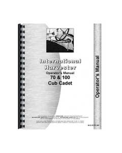 185060 | Operator's Manual | Cub Cadet 70 100 |