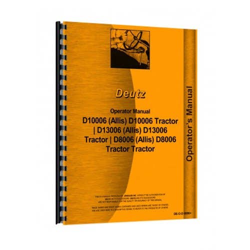 185333 | Operator's Manual | Deutz D8006 D10006 D13006 |
