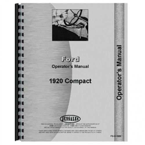 Operator's Manual fits Ford 1920 Operator's Manual fits Ford 1920