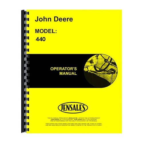 Operator's Manual fits John Deere 440 440 