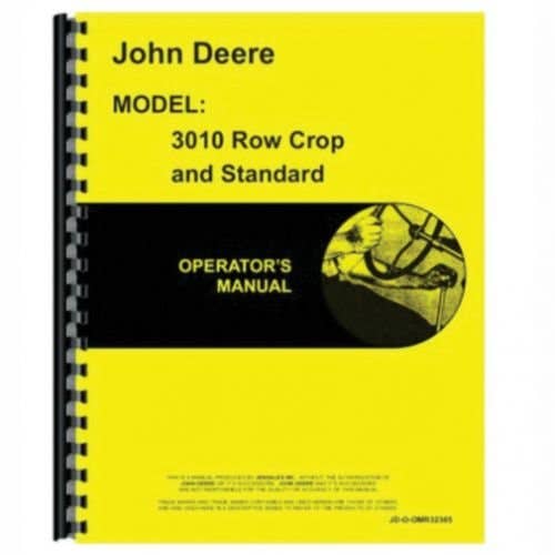 119345 | Operator's Manual | John Deere 3010 |  | OMR32385
