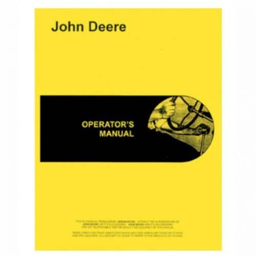 Operator's Manual fits John Deere 2010 OMT18596