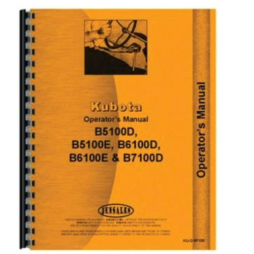 125072 | Operator's Manual | Kubota B5100 B5100 B6100 B6100 B7100 |