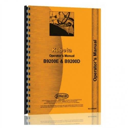 125085 | Operator's Manual | Kubota B9200 |