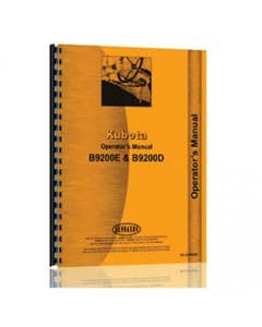 125085 | Operator's Manual | Kubota B9200 |