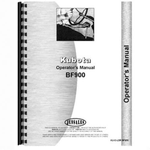125092 | Operator's Manual | Kubota BF900 L3750 L4150 |