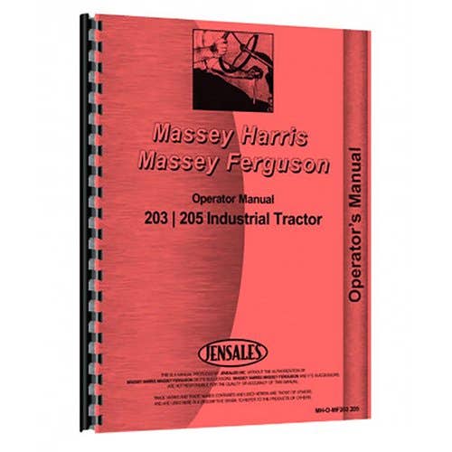 184434 | Operator's Manual | Massey Ferguson 203 203 205 205 |