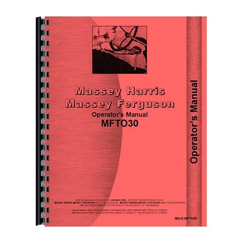 185229 | Operator's Manual | Massey Ferguson TO30 |