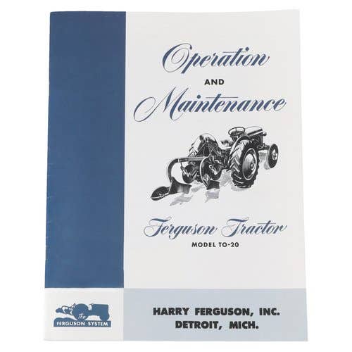 185691 | Operator's Manual - TO20 | Massey Ferguson TO20 |