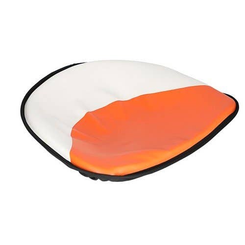 101364 | Pan Seat | 21" Deluxe Cushion | Vinyl | White and Orange | Allis Chalmers B C CA D10 D12 D14 D15 D17 D19 D21 G WC WD WD45 |