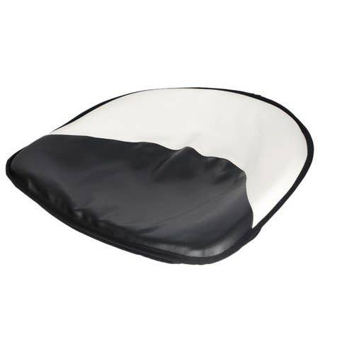 101360 | Pan Seat | 21" Deluxe Cushion | Vinyl | White and Black | Allis Chalmers B C CA D10 D12 D14 D15 D17 D19 D21 G WC WD WD45 | CockShutt / CO OP 20 30 550 560 570 | International | Farmall | IH A B C Cub Lo-Boy H M MD Super C Super H Super M |
