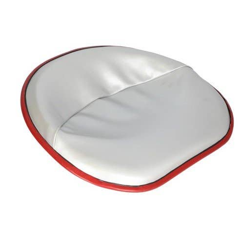 111318 | Pan Seat | Cushioned Steel | Vinyl | Silver | International | Farmall | IH A B Super A 100 130 140 140 300 300U 330 340 340 350 444 444 2444 2444 |  | 357518R91