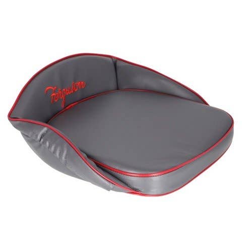 126876 | Pan Seat Deluxe Cushion with Ferguson Script | Vinyl | Gray | Massey Ferguson TE20 TEA20 TO20 TO30 TO35 |
