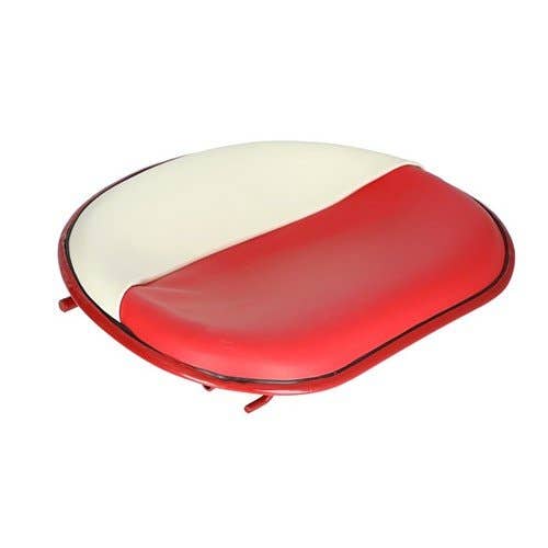 Pan Seat Rod Mount Vinyl Red and White fits International A B Super A 100 130 140 300 300U 330 340 350 444 2444 140 340 444 2444 50570DC