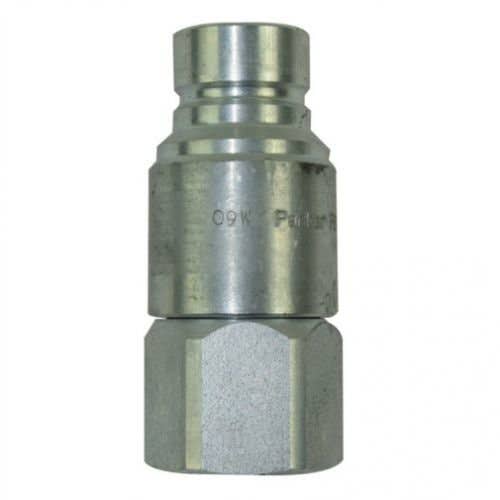 154907 | Parker FEM-502-12FO Hydraulic Quick Couoler Nipple | Male Flat Face |  1/2" | 3675 PSI | Bobcat 773 863 873 963 | Gehl 4640 4840 5640 6640 | John Deere 325 328 332 |