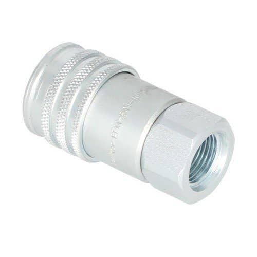 159970 | Parker FEM−501−10FO−NL Hydraulic | Quick Coupler | Female Flat Face | 1/2" | 3625 PSI | Bobcat 463 553 753 763 | Case 410 420 430 435 440 445 450 450 465 | Caterpillar 216B 226 232 236B 242 246B 248B 252B 262B 268B | New Holland LS140 LS150 |