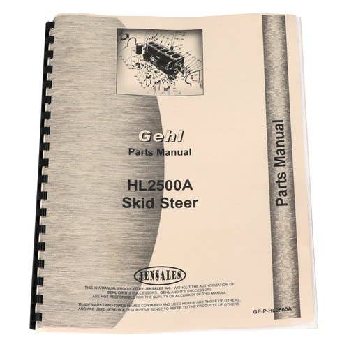 Parts Manual fits Gehl HL2500A 