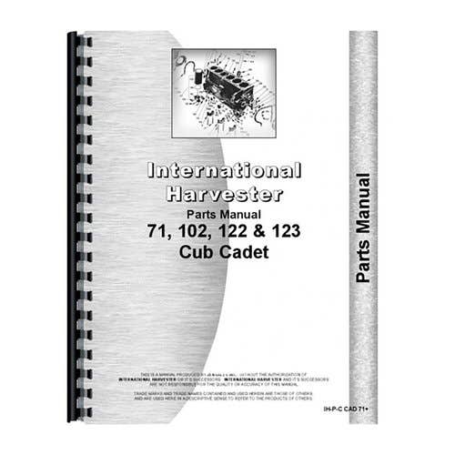 185407 | Parts Manual | Cub Cadet 71 102 122 |